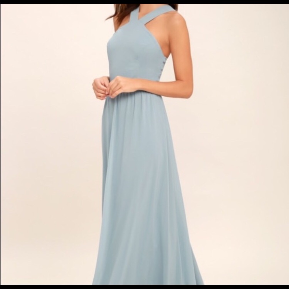 Lulu’s light blue maxi dress